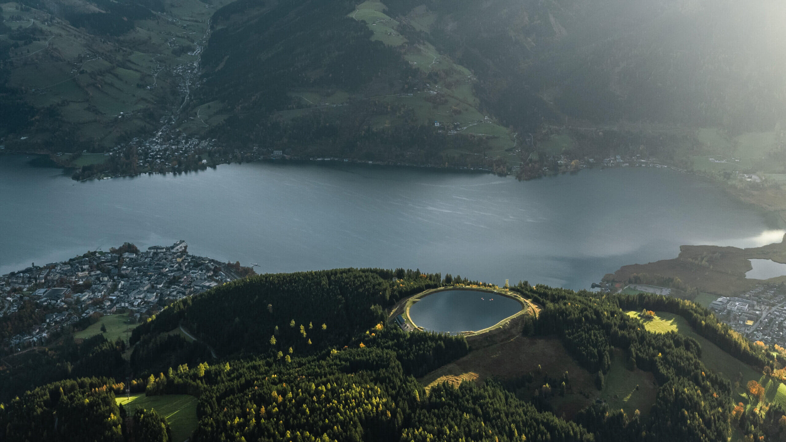 Zeller See Drohnenaufnahme