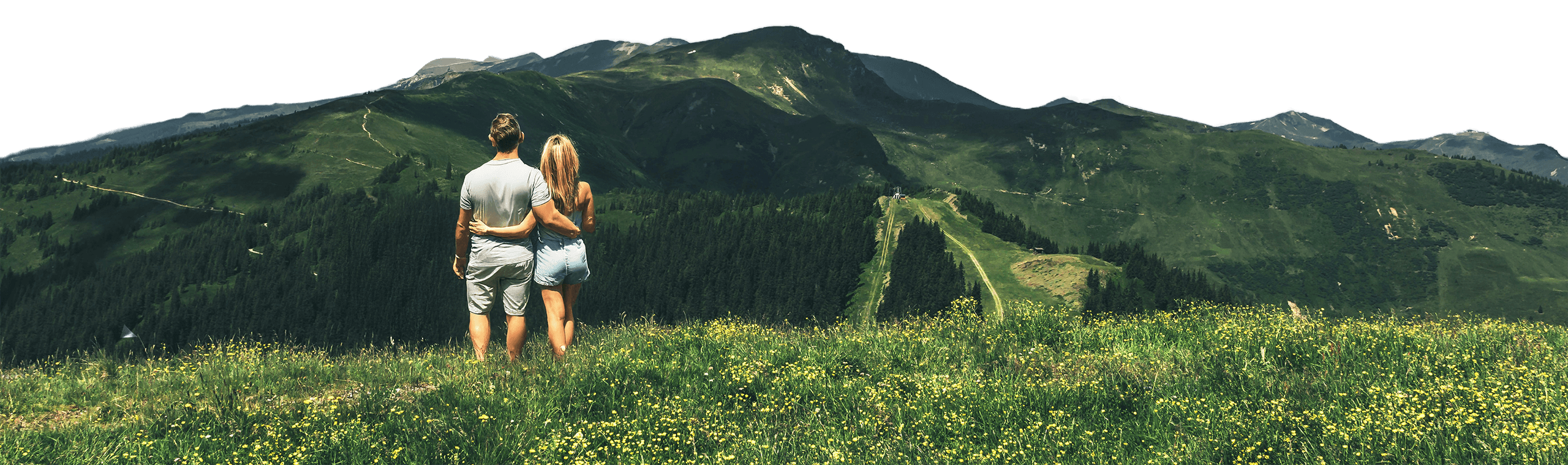 Pärchen auf Sommerwiese