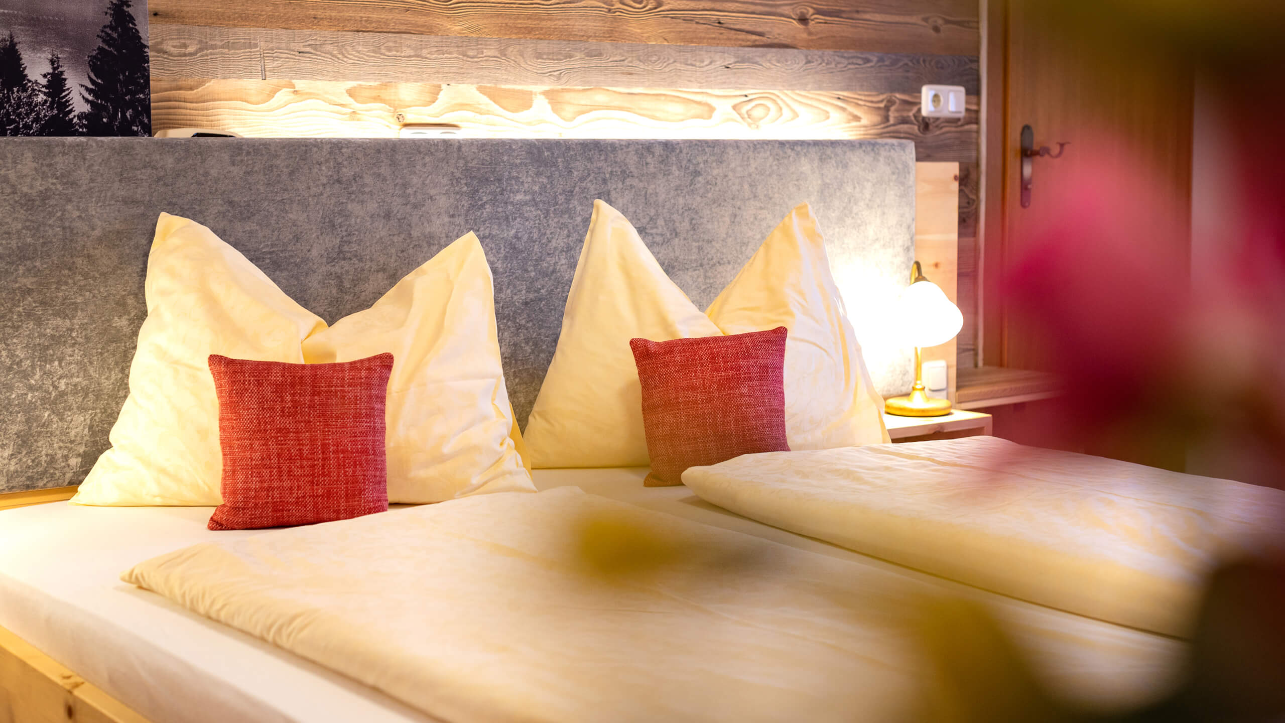 Doppelzimmer Bett Nahaufnahme